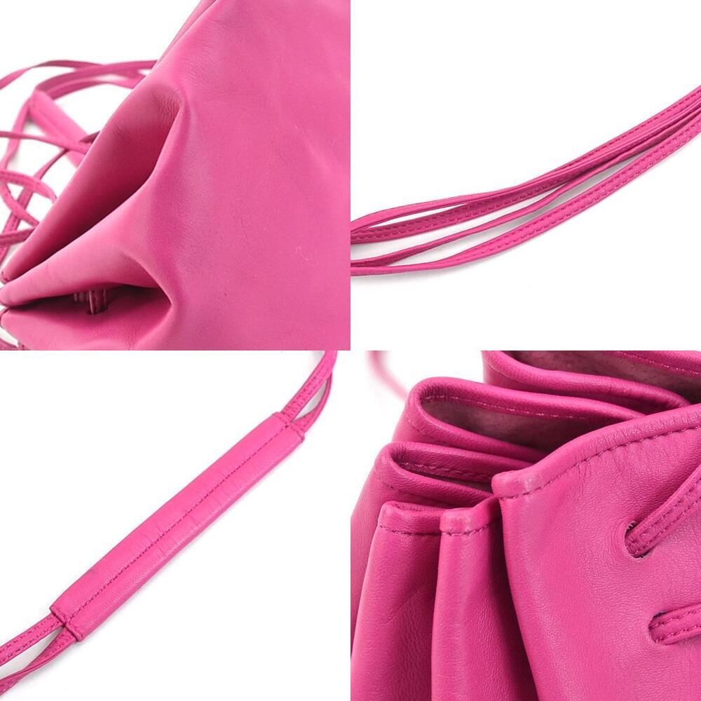 Loewe Crossbody Shoulder Bag Anagram Leather Magenta Gold - Picture 4 of 5